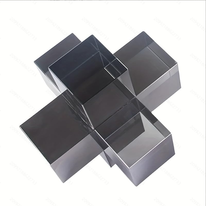 Clear and Black Geometric Sculpture