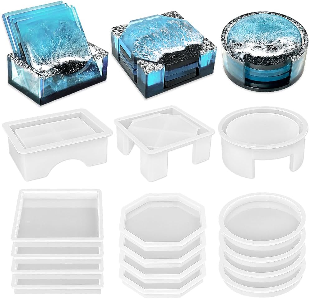 Coaster Moulds and Holder Set