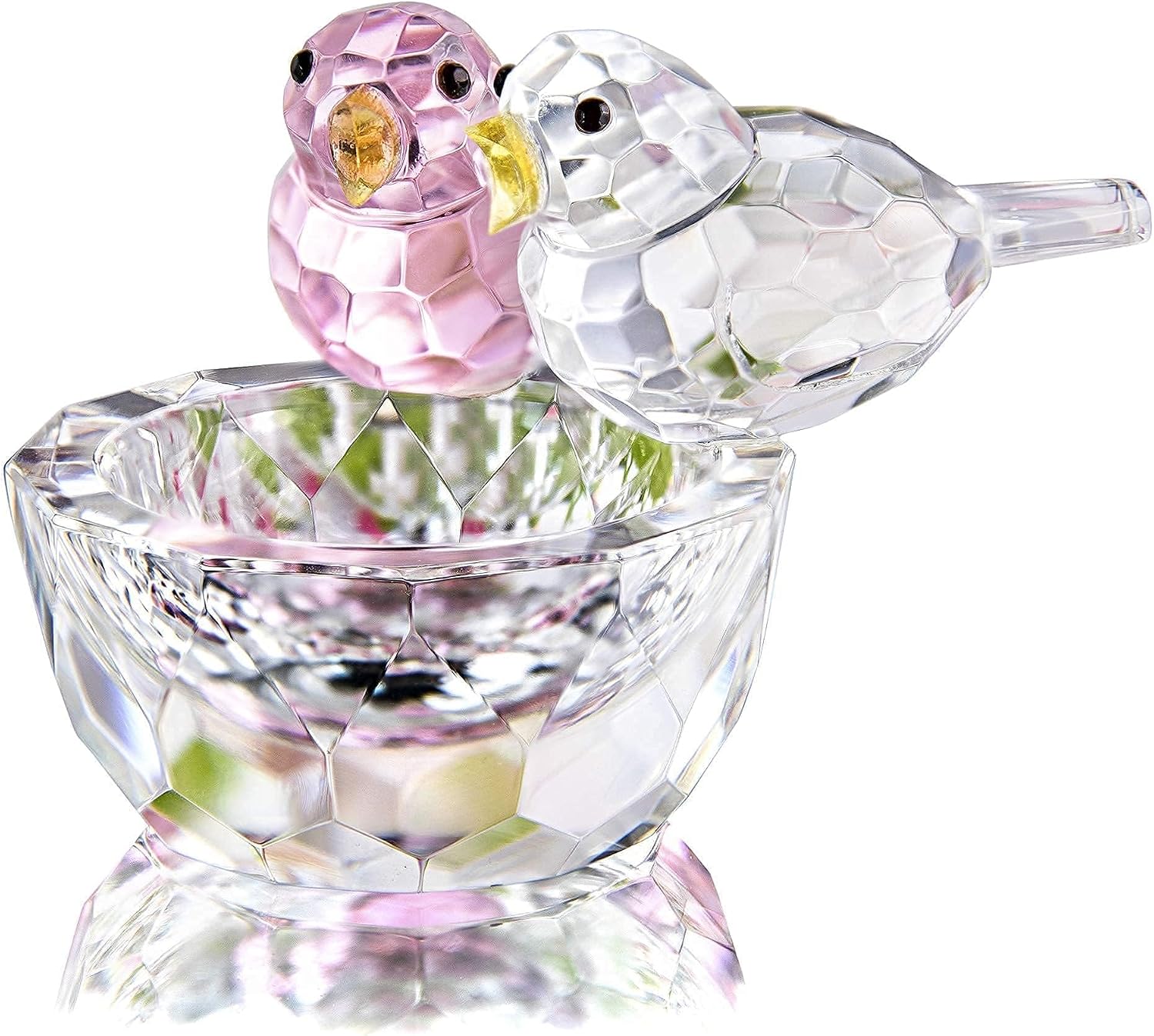 Crystal Bird Couple Figurine