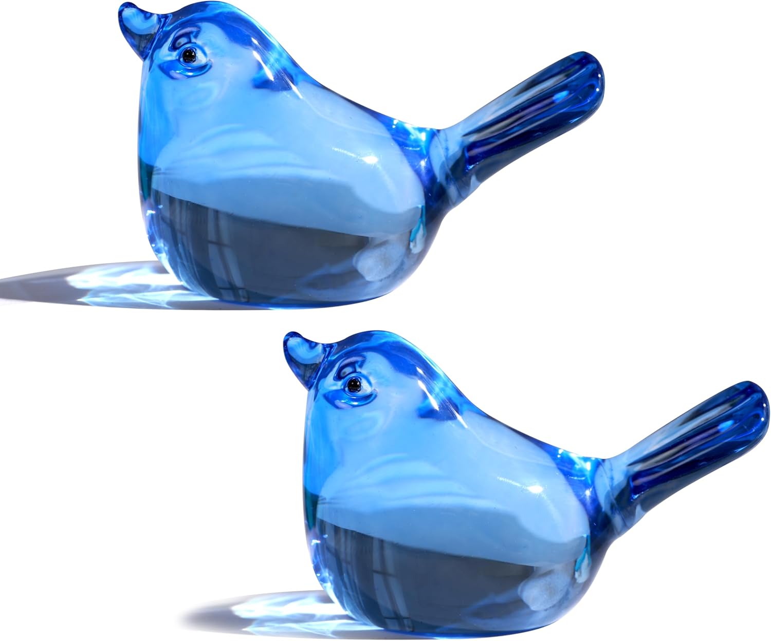 Dark Blue Blown Glass Bird