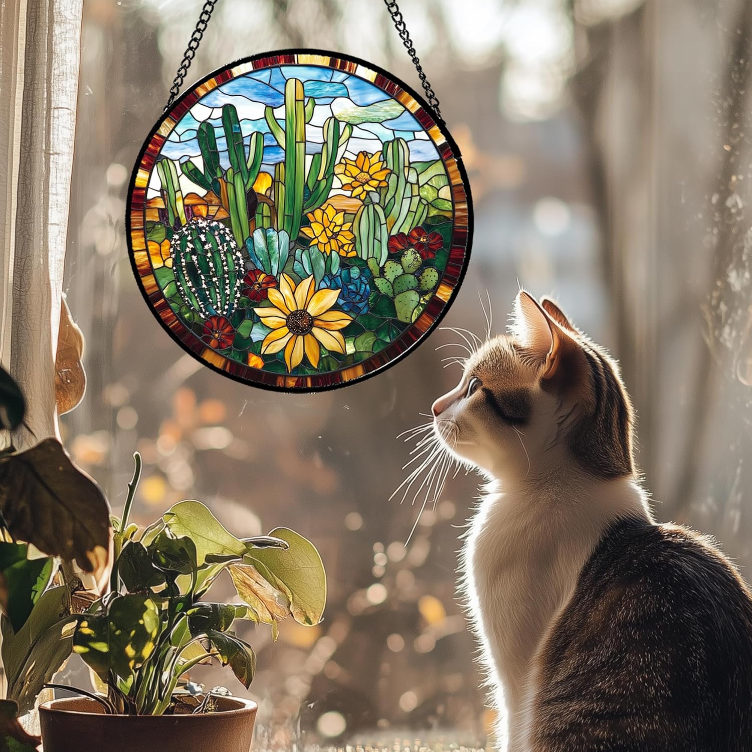 Desert Flora Round Suncatcher