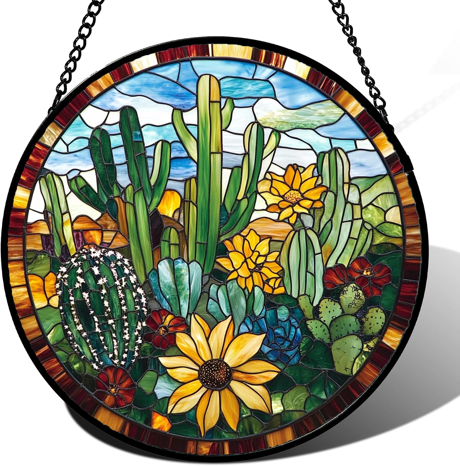 Desert Flora Round Suncatcher