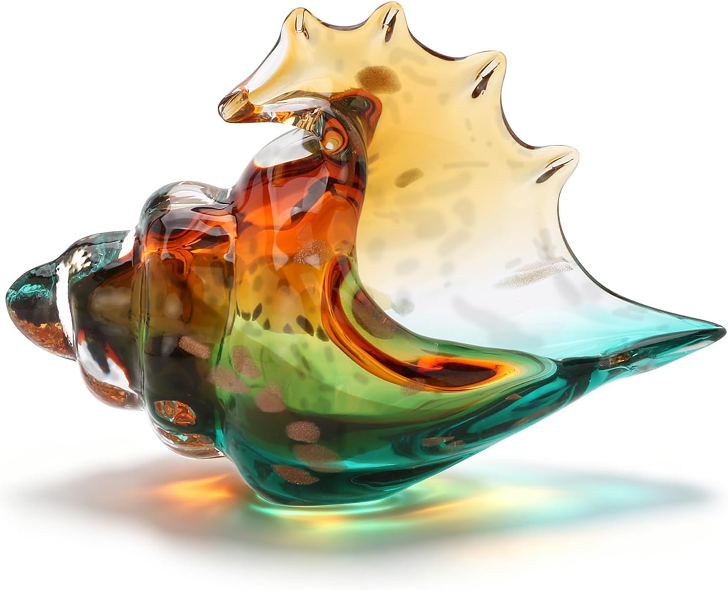 Glass Seashell Coastal Form Sculpture