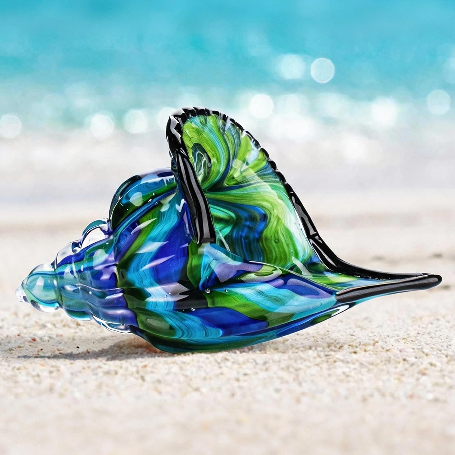 Hand-Blown Glass Ocean Shell