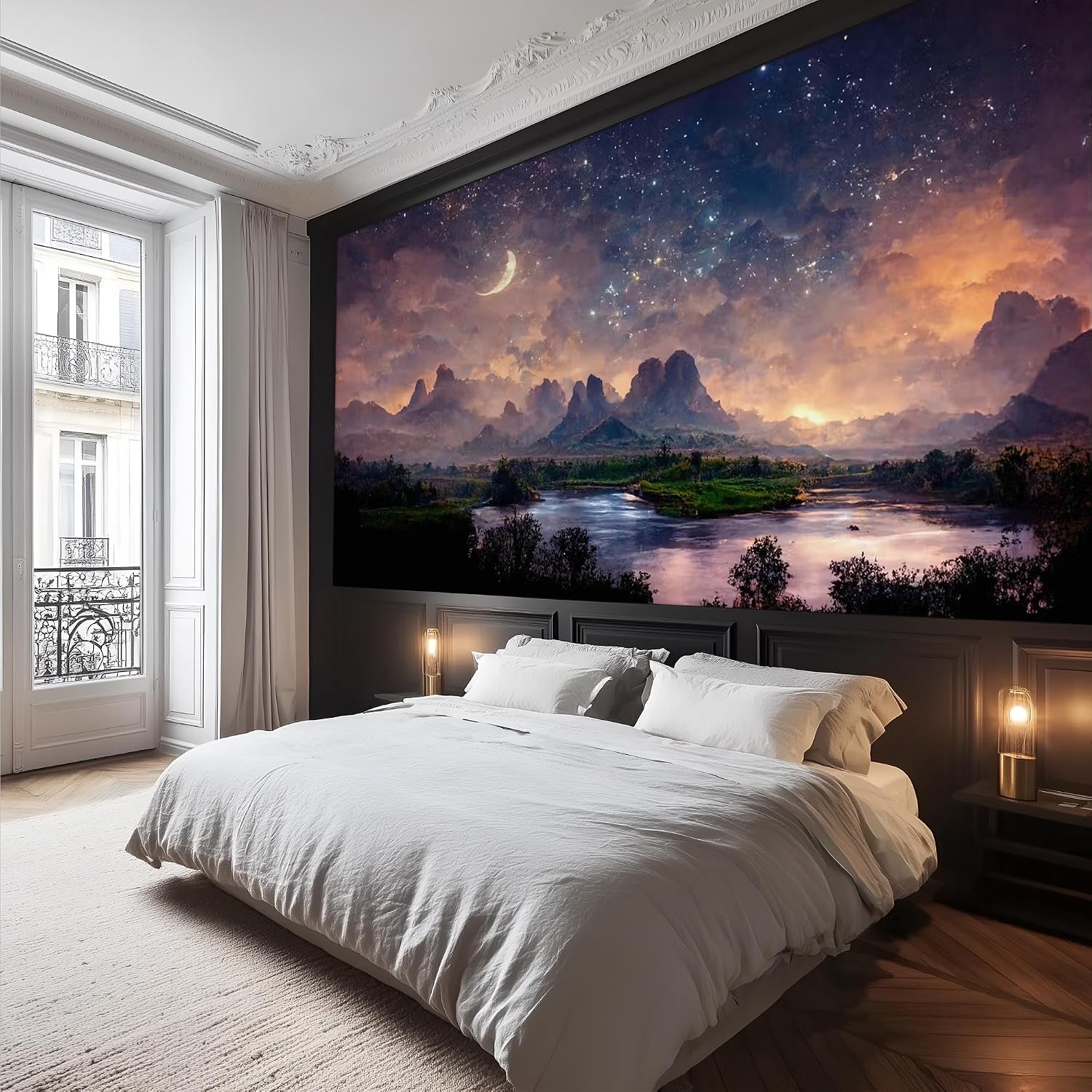 Night Sky Landscape Wall Mural