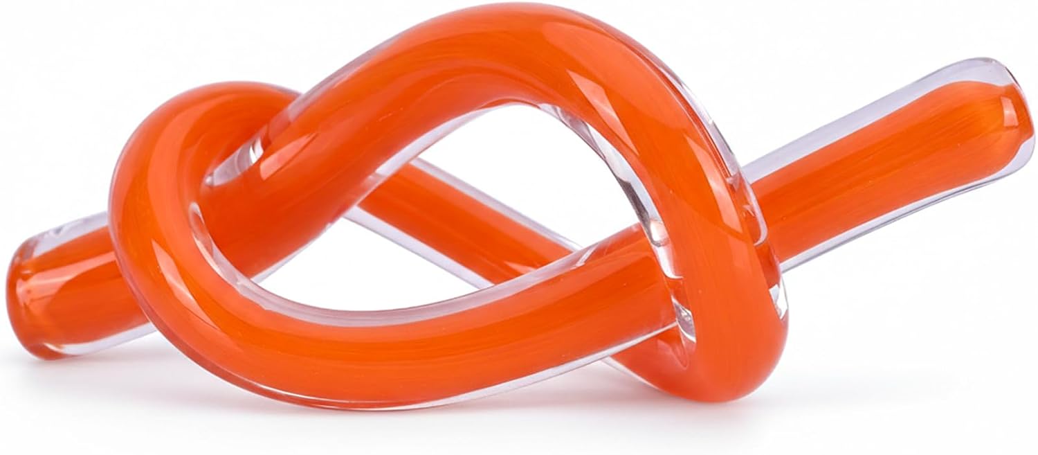 Orange Glass Knot Ornament