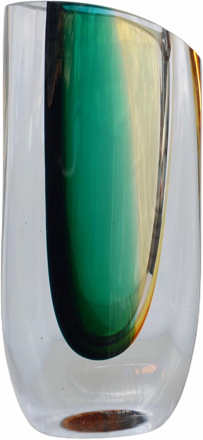 Sail-Shaped Handcrafted Glass Vase